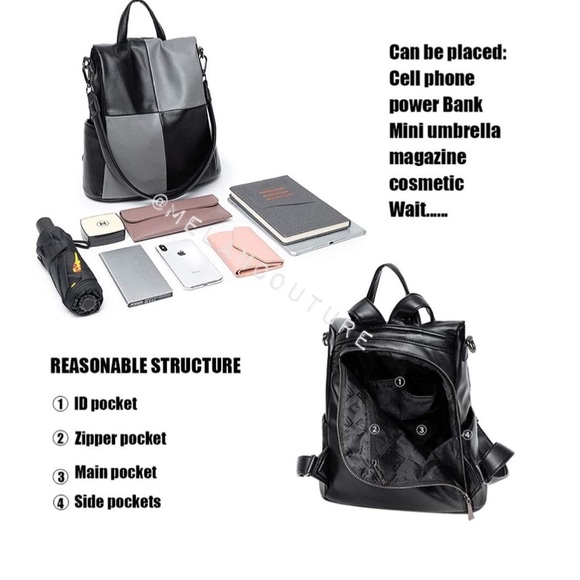 Backpack Anti Theft Rucksack Patchwork